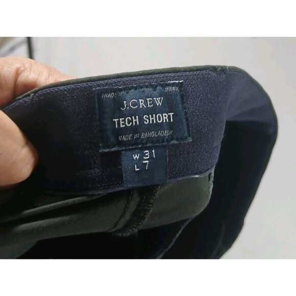 J. Crew 7" Tech Shorts Size 31 x 7 Gray Water Resistant Golf Stretch Nylon - Picture 5 of 10